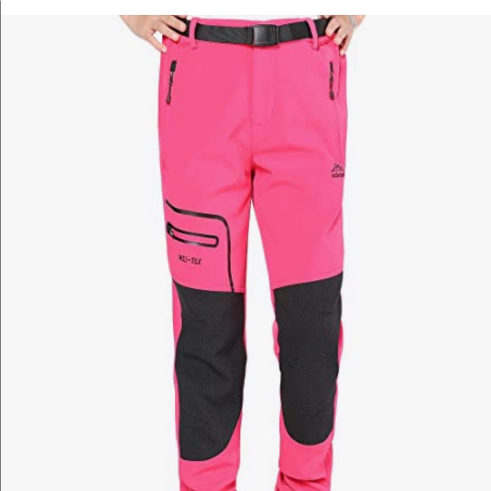 Outdoorsport pink ski pants waterproof fleece lined size large